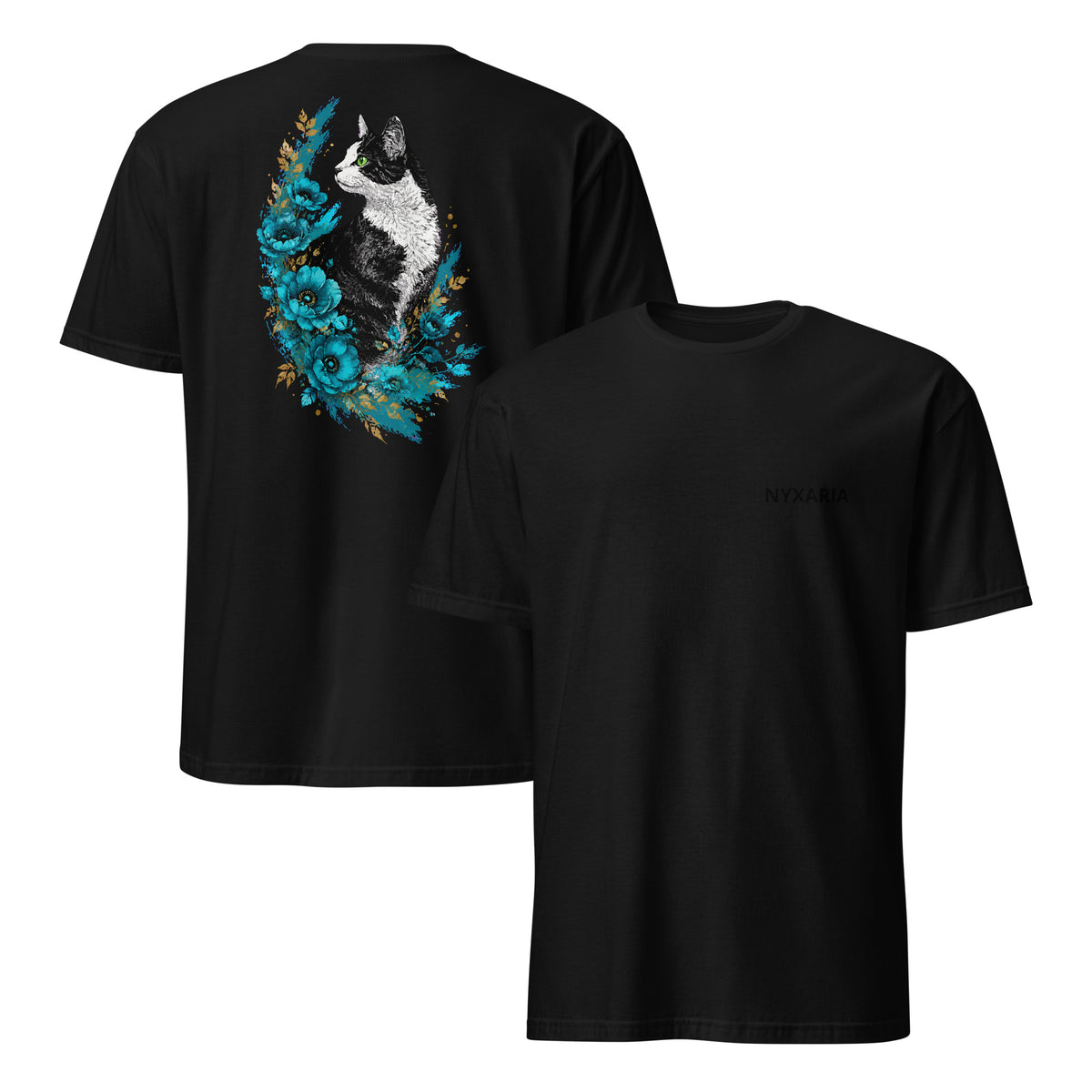 EMERALD BLOOM CAT Tシャツ